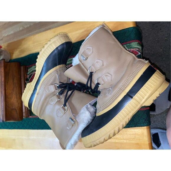 SOREL winter rubber fur boots size 8 mens - Picture 10 of 10